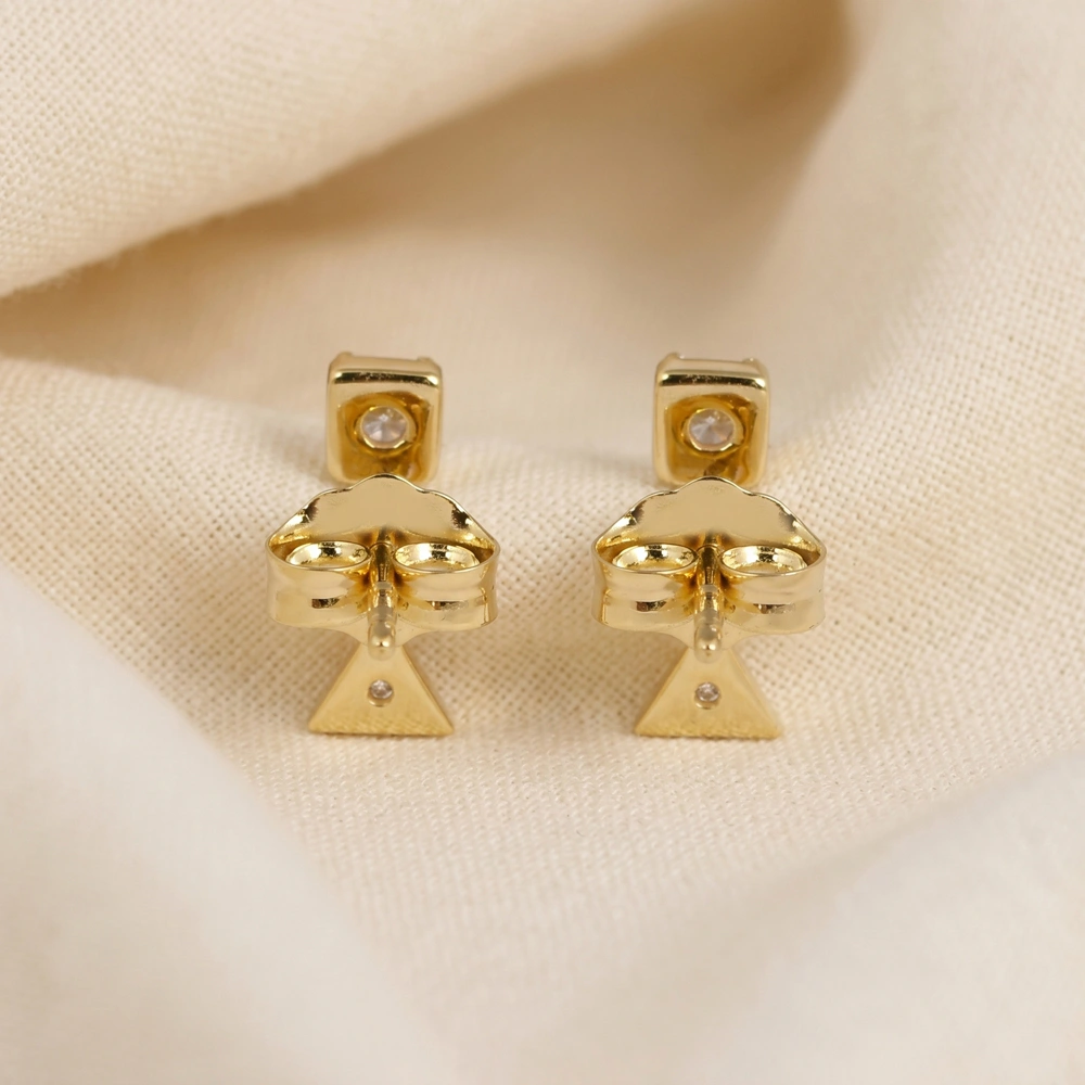 Ethical 9Kt Yellow Gold Earrings with Lab Grown Diamond
