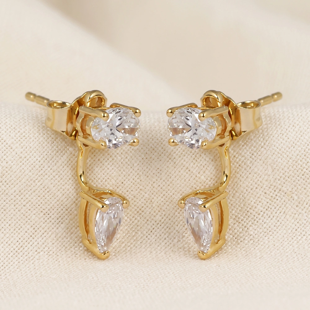 Bespoke 9Kt Solid Gold Earrings with Lab Grown Diamond Bespoke 9Kt Solid Gold Earrings with Lab Grown Diamond