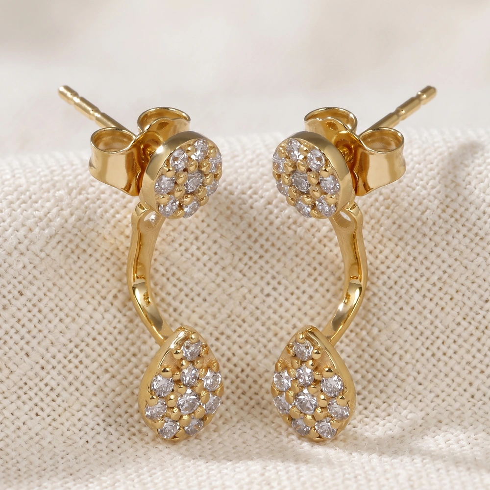 9 Kt Yellow Gold Earrings with Lab Grown Diamond Bulk 9 Kt Yellow Gold Earrings with Lab Grown Diamond Bulk
