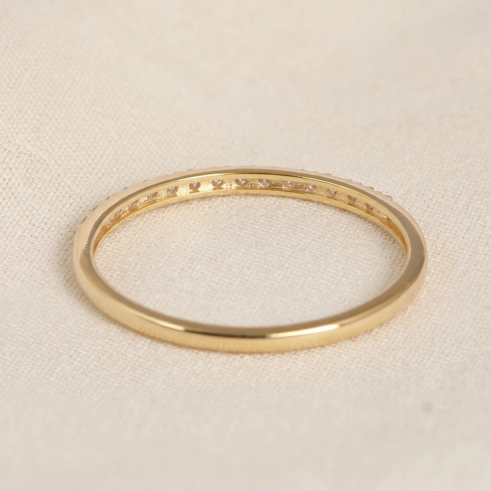 10Kt Solid Yellow Gold Eternity Band With Lab Grown Diamond 10Kt Solid Yellow Gold Eternity Band With Lab Grown Diamond