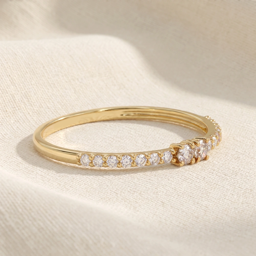Solid Gold Ring Lab Grown Diamond And Padparadscha Sapphire Solid Gold Ring Lab Grown Diamond And Padparadscha Sapphire