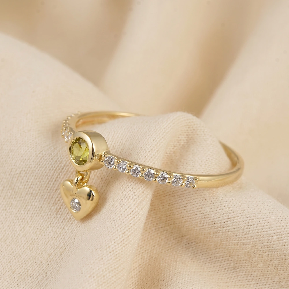 Yellow Gold Ring With Lab Diamond And Yellow Sapphire Yellow Gold Ring With Lab Diamond And Yellow Sapphire