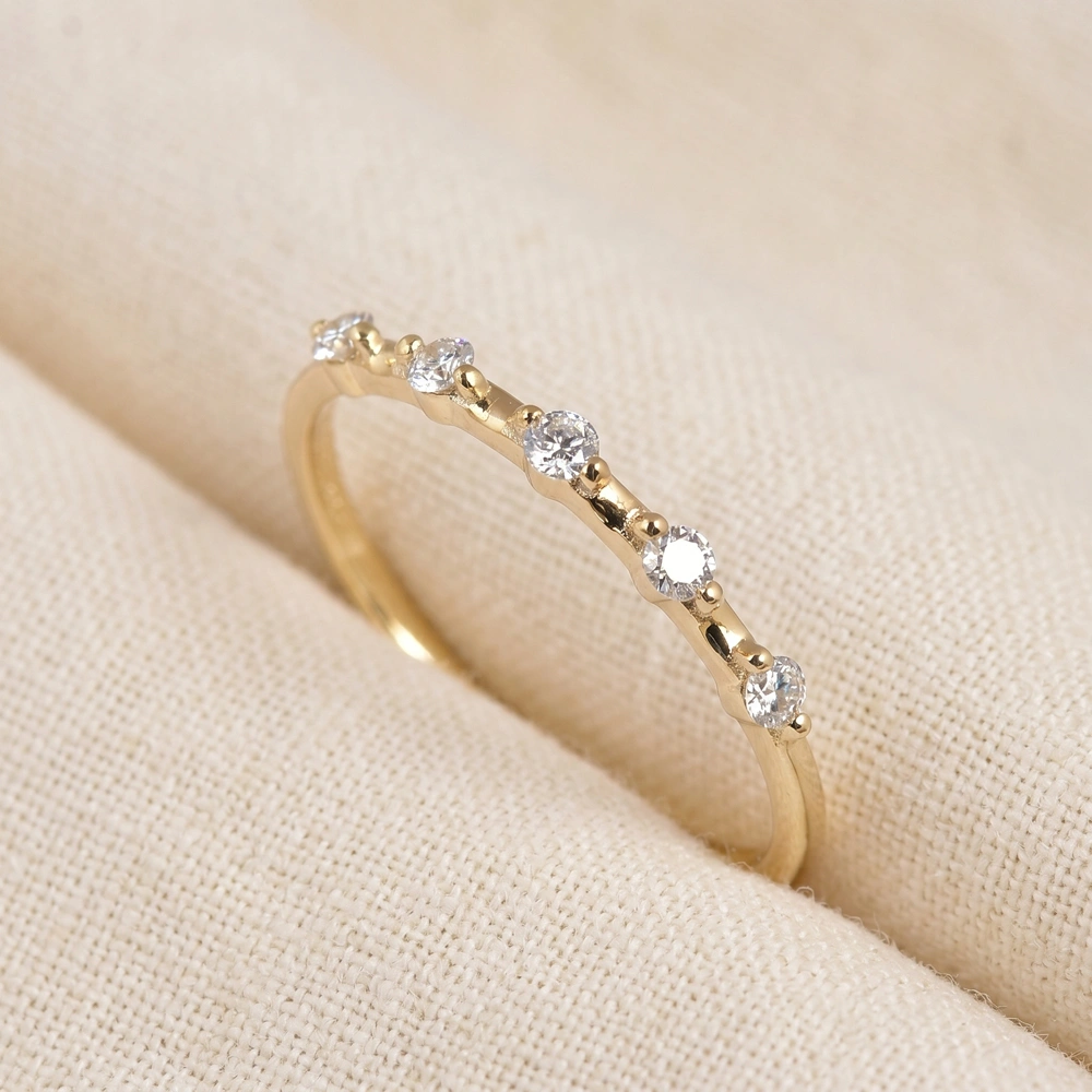 Yellow Gold Eternity Band With Lab Grown Diamond