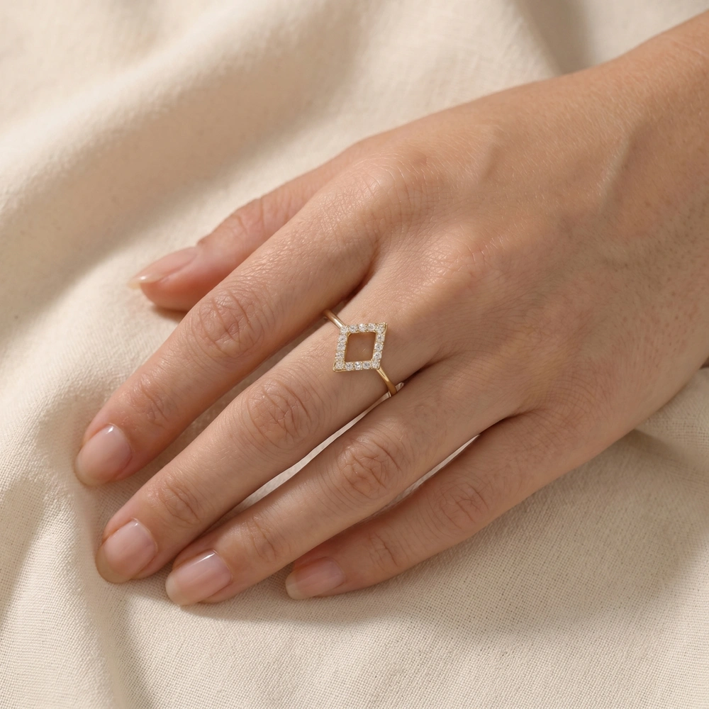 Igi Certified Lab Grown Diamond Gold Delicate Ring Production Igi Certified Lab Grown Diamond Gold Delicate Ring Production