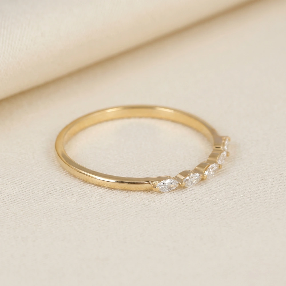 Lab Grown Diamond 9Kt Solid Gold Eternity Band Handcrafted Lab Grown Diamond 9Kt Solid Gold Eternity Band Handcrafted
