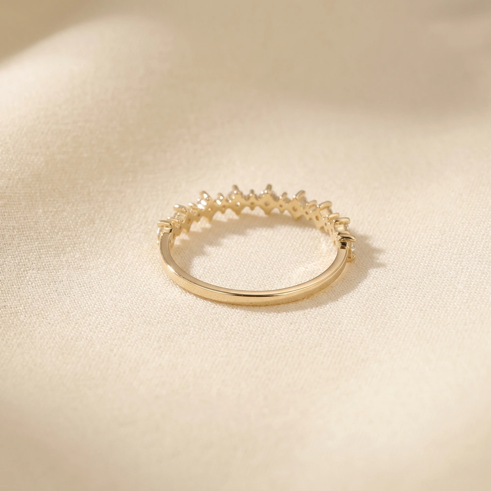 Handcrafted Lab Grown Diamond 9Kt Yellow Gold Ring Maker Handcrafted Lab Grown Diamond 9Kt Yellow Gold Ring Maker