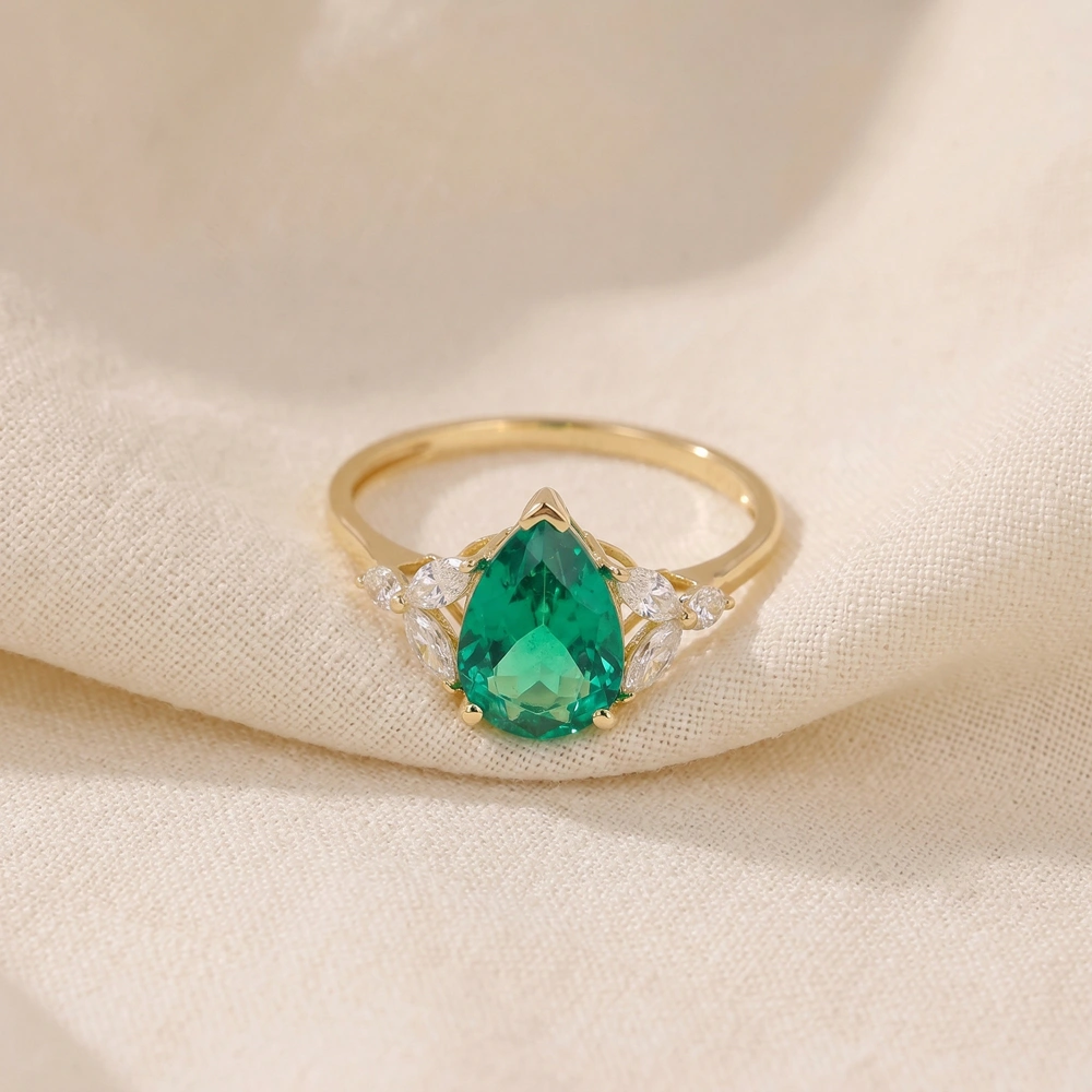 Handcrafted 9Kt Yellow Gold Ring Wholesale With Lab Diamond Handcrafted 9Kt Yellow Gold Ring Wholesale With Lab Diamond
