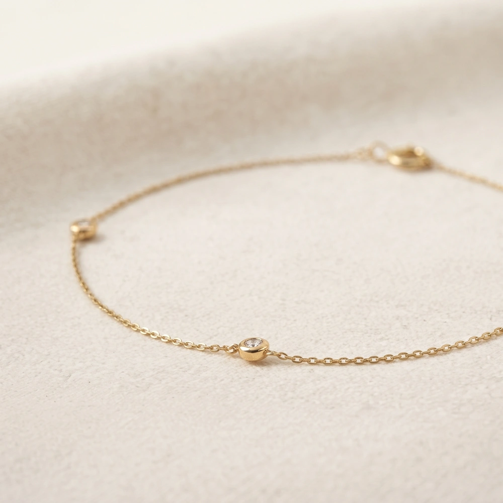 Lab Grown Diamond Bracelet Production in Yellow Gold 9kt