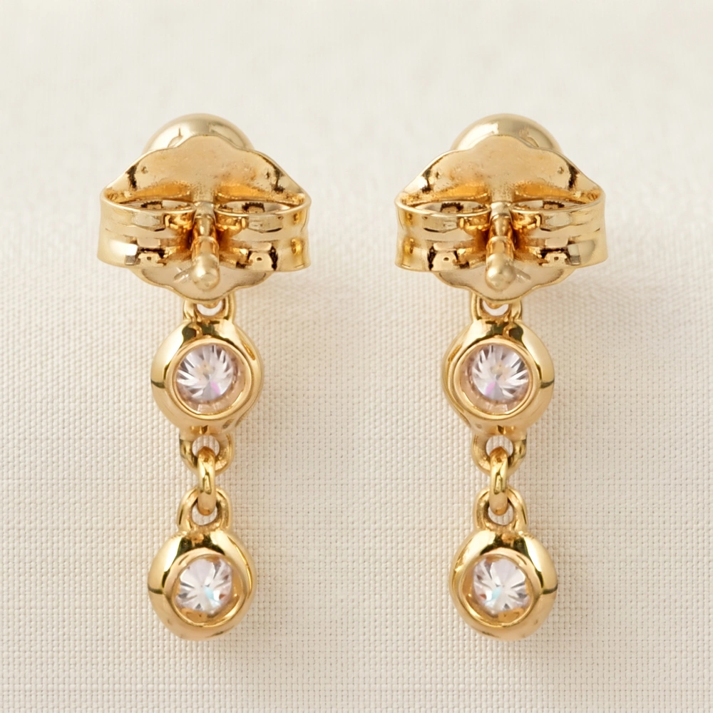 Bulk 9Kt Yellow Gold Earrings with Certified Diamond