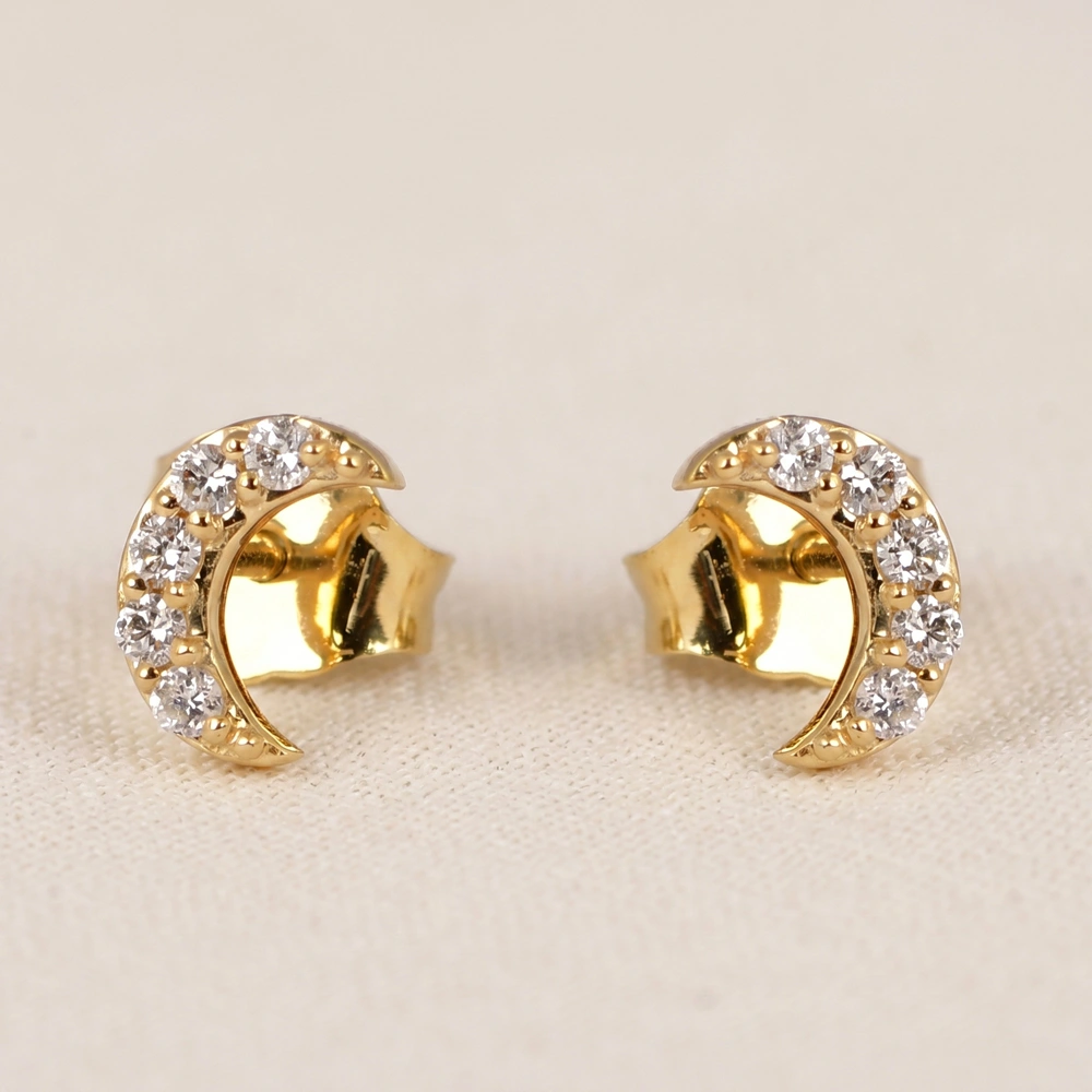 Sustainable 9Kt Solid Gold Studs with Lab Grown Diamond Sustainable 9Kt Solid Gold Studs with Lab Grown Diamond