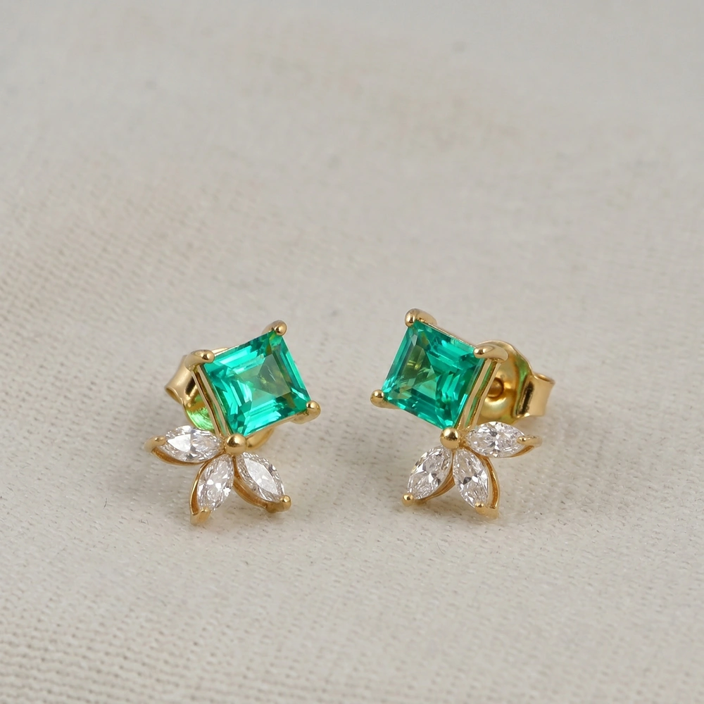Lab Grown Diamond Columbia Emerald 9Kt Yellow Gold Studs Lab Grown Diamond Columbia Emerald 9Kt Yellow Gold Studs