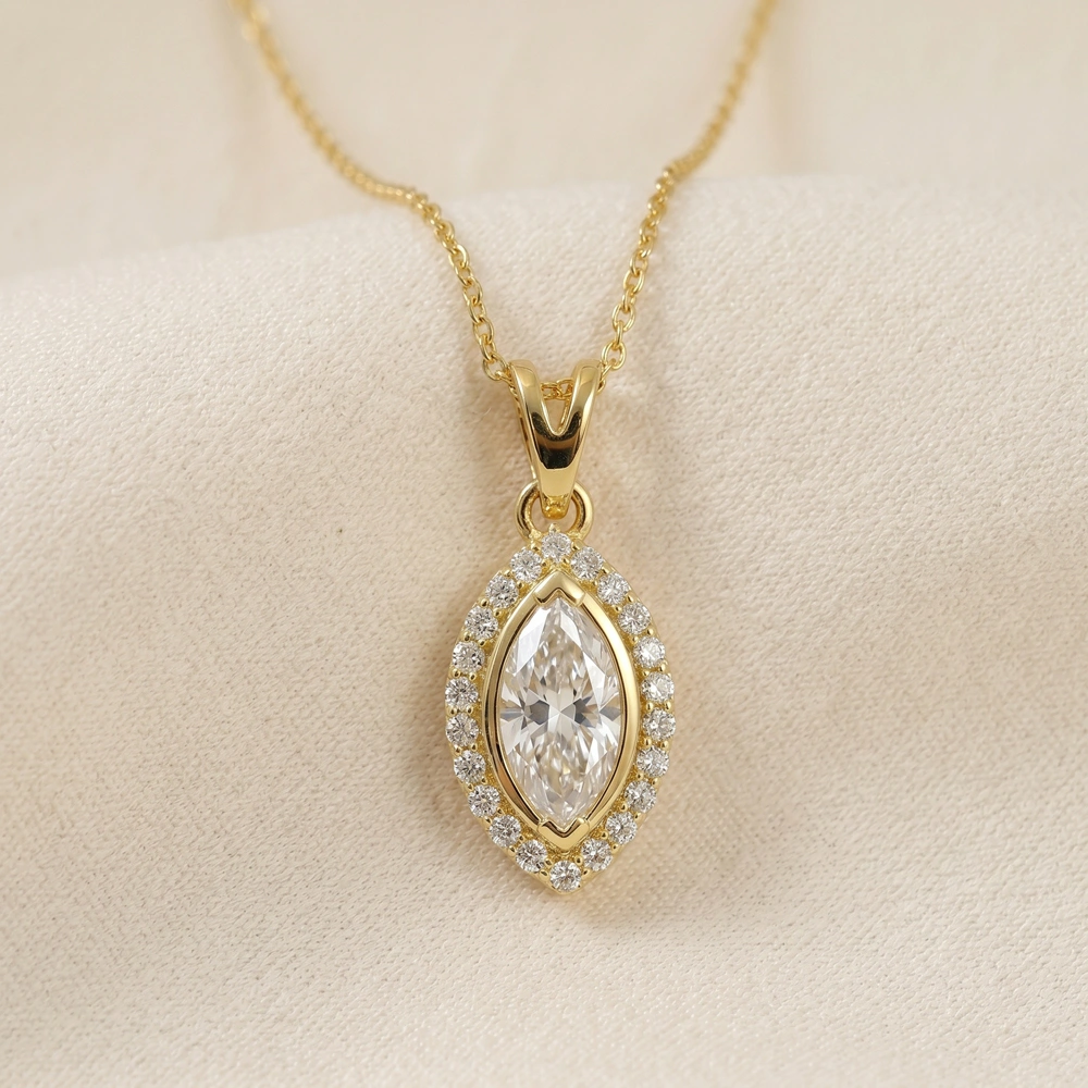 9Kt Yellow Gold Necklace with Lab Grown Diamond 9Kt Yellow Gold Necklace with Lab Grown Diamond