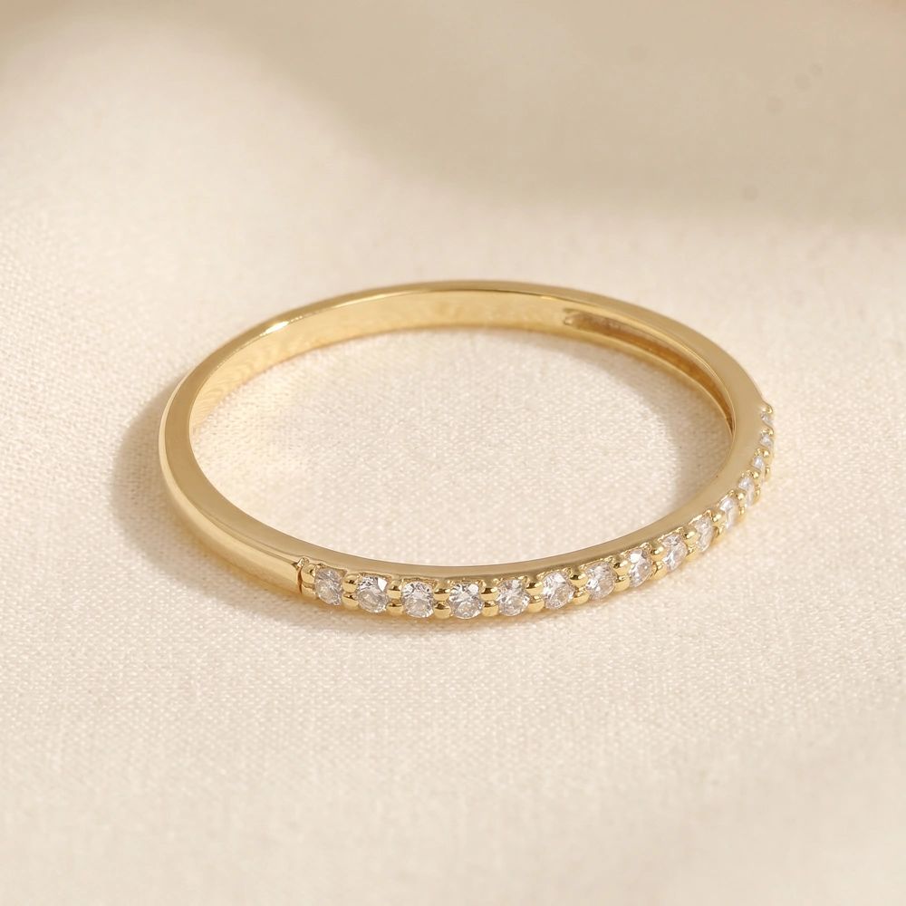 10Kt Solid Yellow Gold Eternity Band With Lab Grown Diamond 10Kt Solid Yellow Gold Eternity Band With Lab Grown Diamond