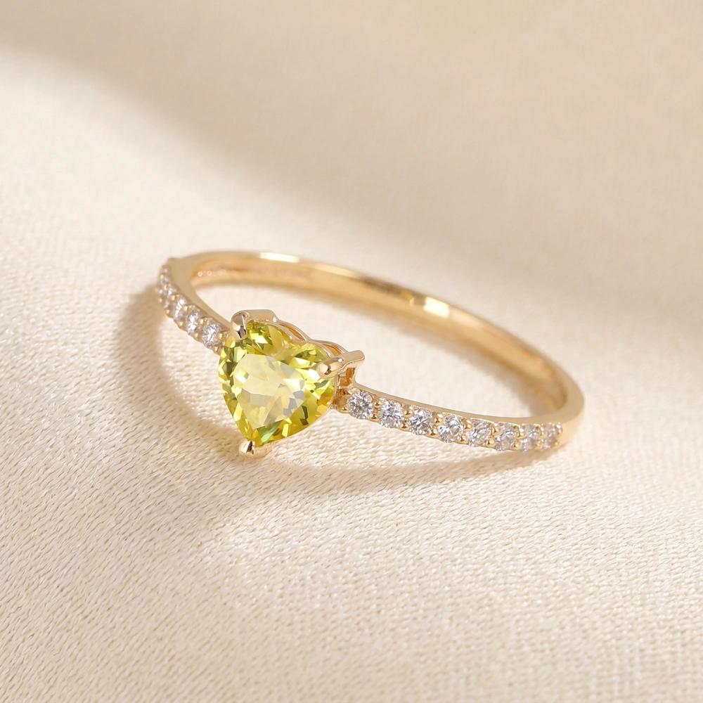 9Kt Gold Ring With Lab Grown Diamond And Yellow Sapphire