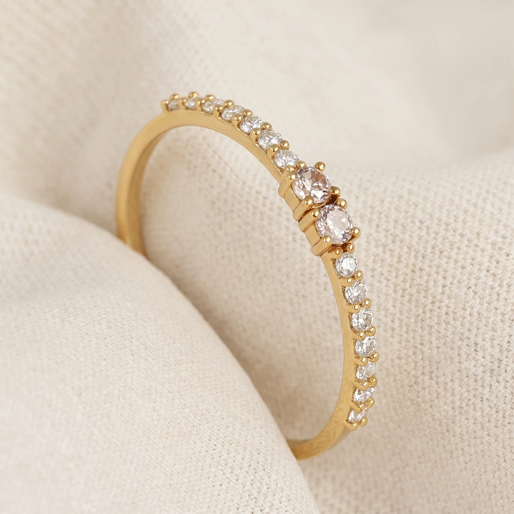 Solid Gold Ring Lab Grown Diamond And Padparadscha Sapphire Solid Gold Ring Lab Grown Diamond And Padparadscha Sapphire