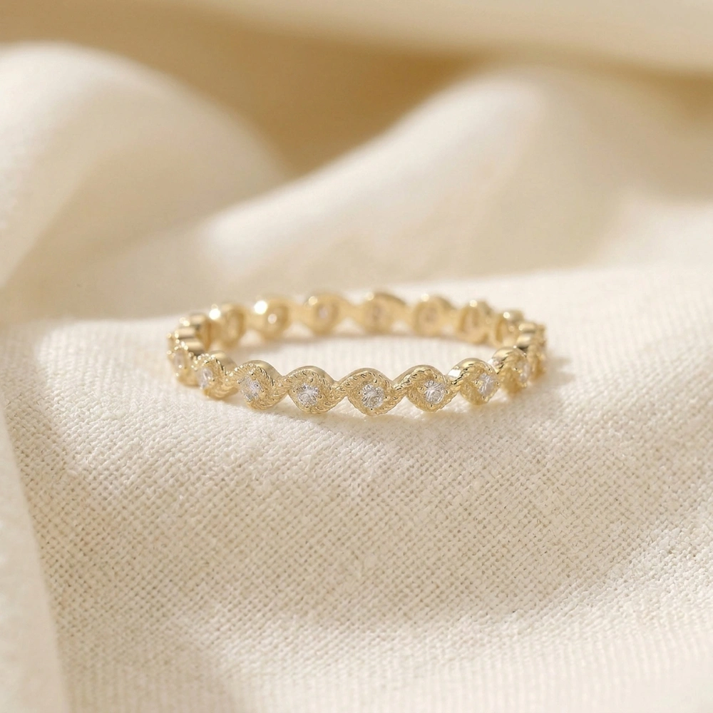 Lab Grown Diamond 9Kt Yellow Gold Eternity Band Maker Lab Grown Diamond 9Kt Yellow Gold Eternity Band Maker