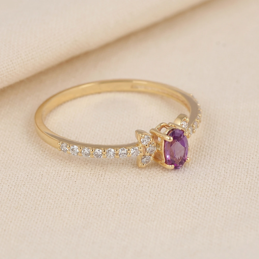 Igi Certified Lab Grown Diamond And Alexandrite Gold Ring Igi Certified Lab Grown Diamond And Alexandrite Gold Ring