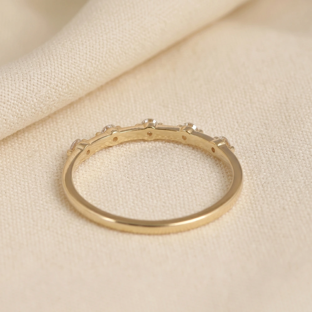 Yellow Gold Eternity Band With Lab Grown Diamond
