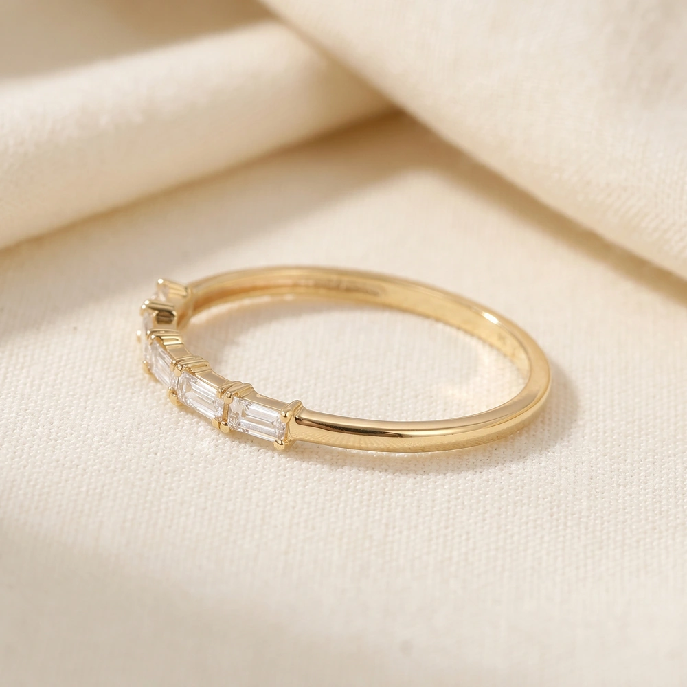Lab Grown Diamond 9Kt Yellow Gold Eternity Band Production