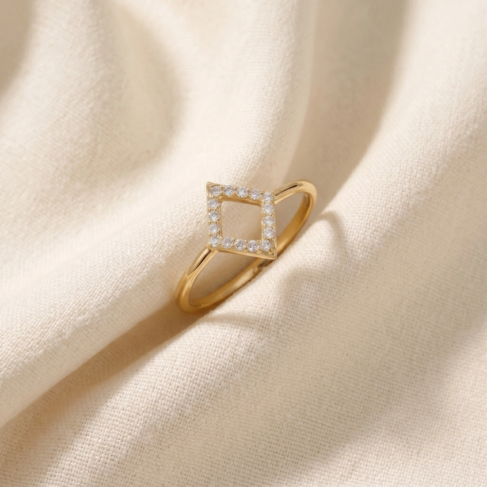 Igi Certified Lab Grown Diamond Gold Delicate Ring Production Igi Certified Lab Grown Diamond Gold Delicate Ring Production