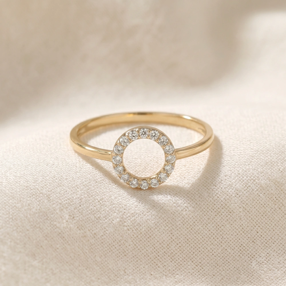 Lab Grown Diamond 9Kt Gold Delicate Ring Production
