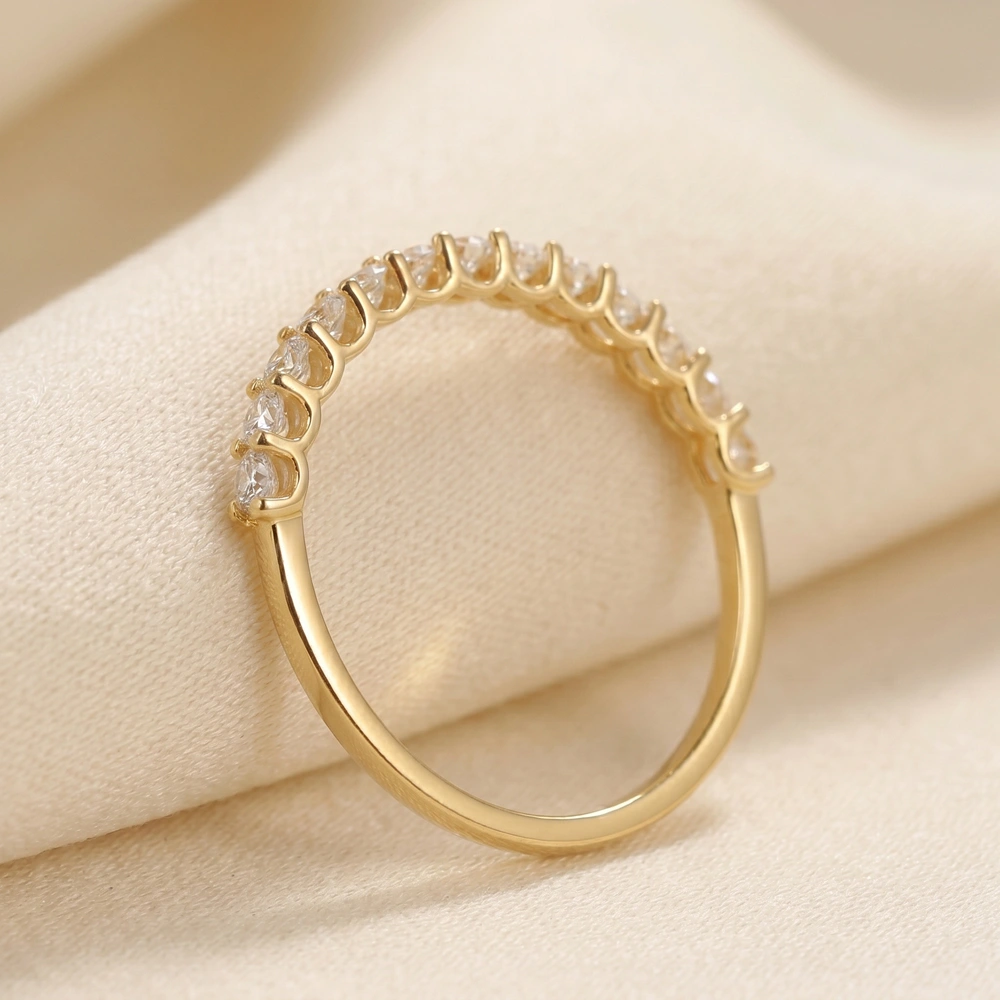Lab Grown Diamond Handcrafted Solid Gold Eternity Band
