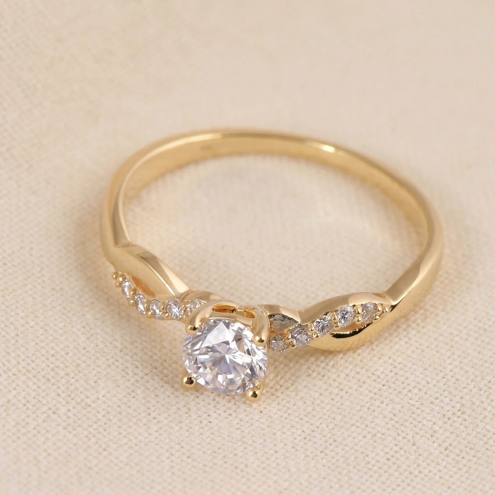 Handcrafted Gold Solitaire Ring With Lab Grown Diamond Handcrafted Gold Solitaire Ring With Lab Grown Diamond