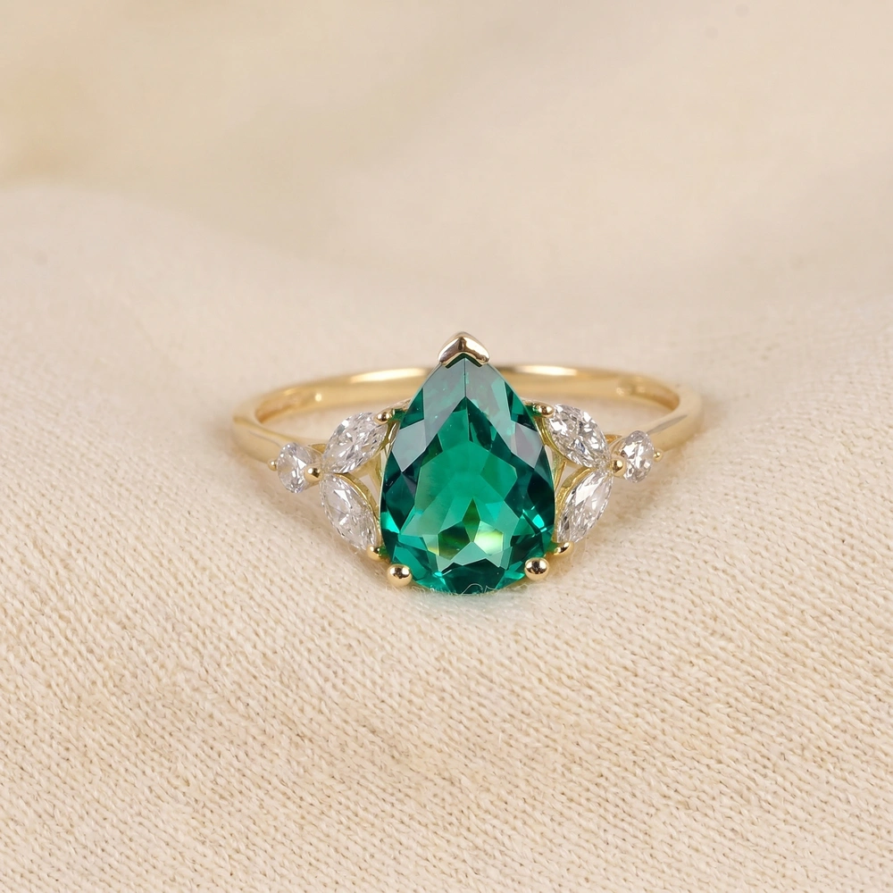 Handcrafted 9Kt Yellow Gold Ring Wholesale With Lab Diamond Handcrafted 9Kt Yellow Gold Ring Wholesale With Lab Diamond