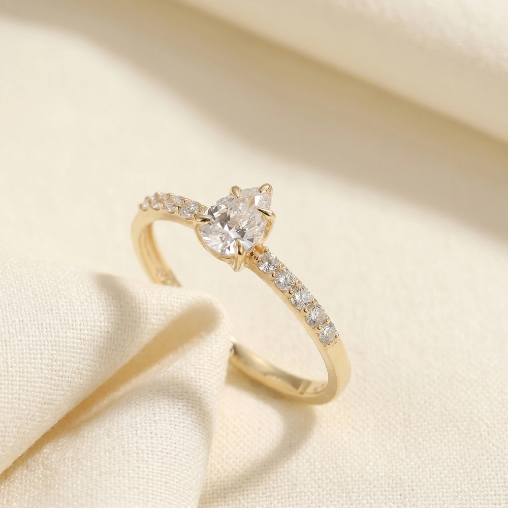 Lab Grown Diamond Handcrafted 9Kt Yellow Gold Ring Lab Grown Diamond Handcrafted 9Kt Yellow Gold Ring