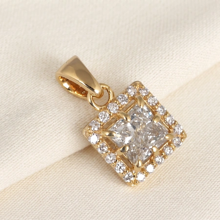 Lab Grown Diamond Charm in 14kt Yellow Gold Jewelry Maker