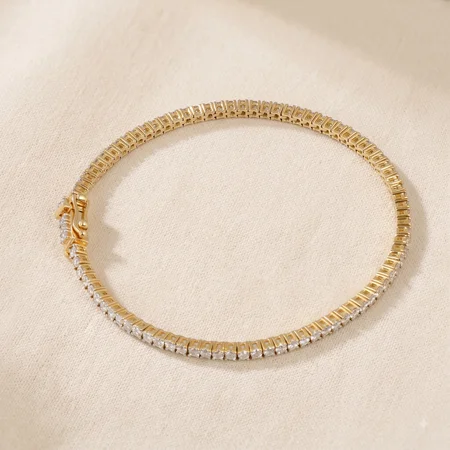 14KT Yellow Gold Lab Grown Diamond Tennis Bracelet 14KT Yellow Gold Lab Grown Diamond Tennis Bracelet