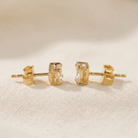 Lab Grown Diamond 9Kt Yellow Gold Studs Production