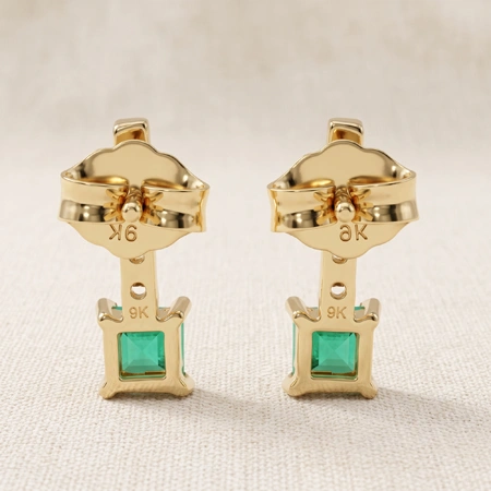 9Kt Yellow Gold Earrings with Lab Grown Diamond