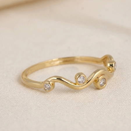Elegant 18Kt Gold Eternity Band With Lab Grown Diamond Elegant 18Kt Gold Eternity Band With Lab Grown Diamond