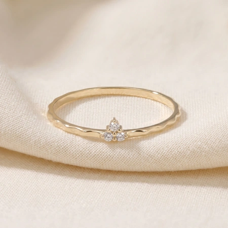 9Kt Yellow Gold Ring Maker With Lab Grown Diamond