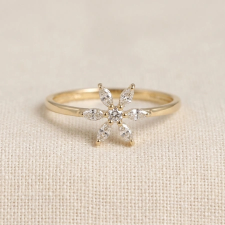 Bulk Supply 9Kt Solid Yellow Gold Ring With Lab Grown Diamond