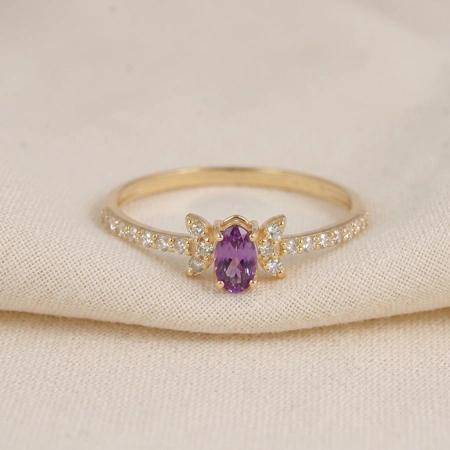 Igi Certified Lab Grown Diamond And Alexandrite Gold Ring Igi Certified Lab Grown Diamond And Alexandrite Gold Ring