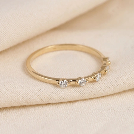 Yellow Gold Eternity Band With Lab Grown Diamond