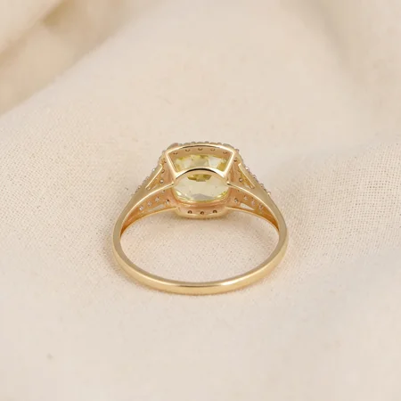 14KT Gold Lab-Grown Yellow Sapphire and Diamond Ring Maker