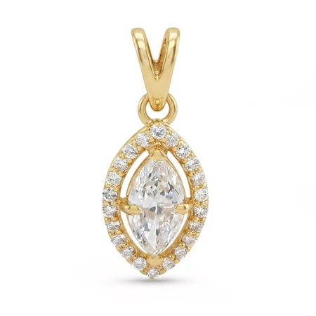 Bulk Supply Lab Grown Diamond Charm in Yellow Gold 9kt
