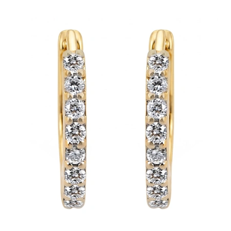 Unique Lab Grown Diamond Earrings in Yellow Gold 14kt Unique Lab Grown Diamond Earrings in Yellow Gold 14kt