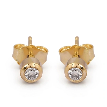 Unique Lab Grown Diamond Earrings in 14kt Yellow Gold Unique Lab Grown Diamond Earrings in 14kt Yellow Gold