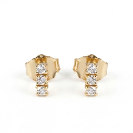 Lab Grown Diamond Earrings Supplier in Yellow Gold 14kt