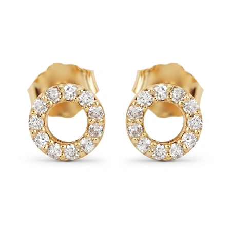 Lab Grown Diamond Earrings Supplier in 9kt Yellow Gold Lab Grown Diamond Earrings Supplier in 9kt Yellow Gold