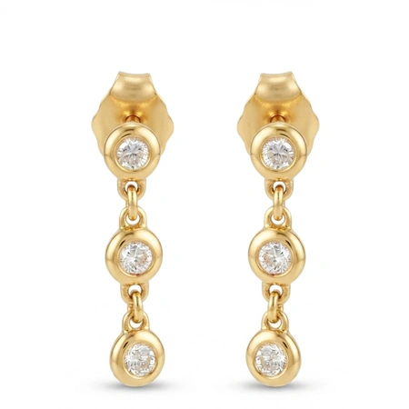 Bulk 9Kt Yellow Gold Earrings with Certified Diamond Bulk 9Kt Yellow Gold Earrings with Certified Diamond