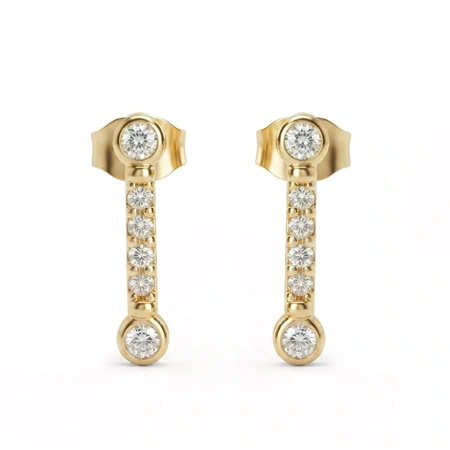Bulk 9Kt Solid Gold Earrings with Lab Grown Diamond Bulk 9Kt Solid Gold Earrings with Lab Grown Diamond