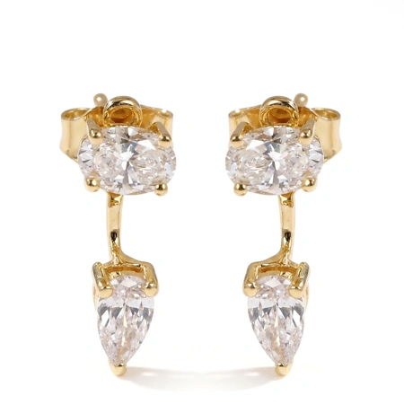 Bespoke 9Kt Solid Gold Earrings with Lab Grown Diamond Bespoke 9Kt Solid Gold Earrings with Lab Grown Diamond