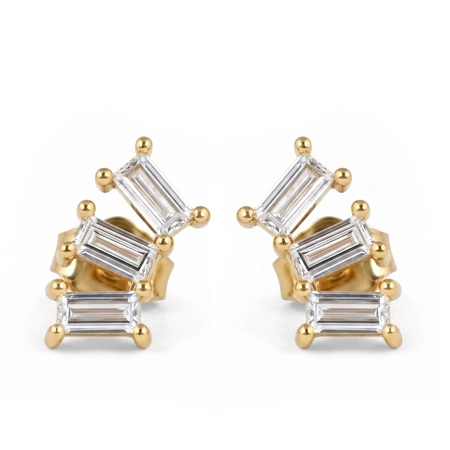 9kt Yellow Solid Gold Earrings with Lab Grown Diamond Bulk 9kt Yellow Solid Gold Earrings with Lab Grown Diamond Bulk