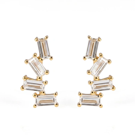 9Kt Solid Yellow Gold Earrings with Lab Grown Diamond Bulk 9Kt Solid Yellow Gold Earrings with Lab Grown Diamond Bulk
