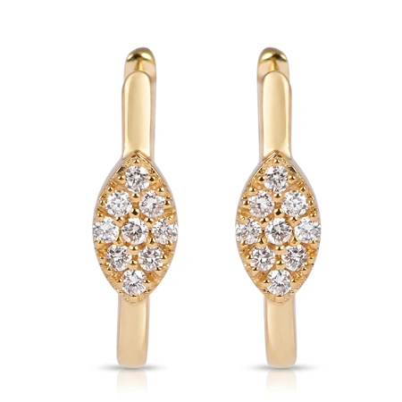 9 Kt Solid Gold Earrings with Lab Grown Diamond Bulk 9 Kt Solid Gold Earrings with Lab Grown Diamond Bulk